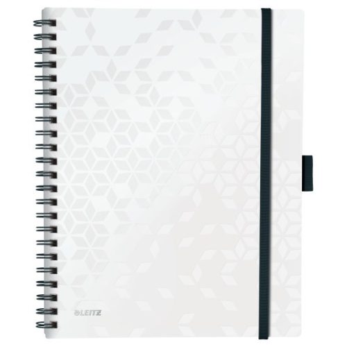 Spirálfüzet kockás LEITZ Wow Active A/4 80 lapos fehér
