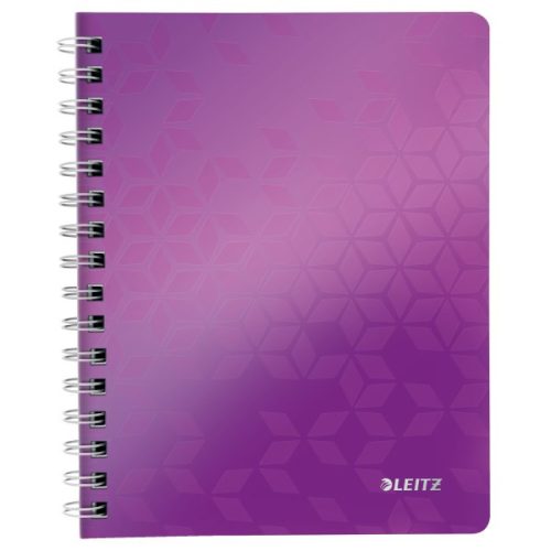 Spirálfüzet kockás LEITZ Wow A/5 80 lapos lila