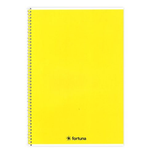 Spirálfüzet vonalas FORTUNA Monocolor A/5 70 lapos sárga