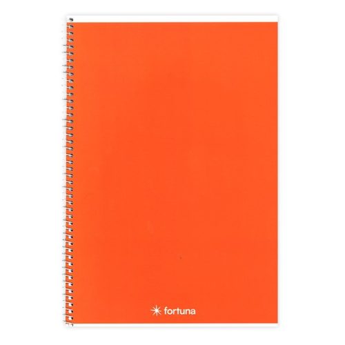 Spirálfüzet vonalas FORTUNA Monocolor A/5 70 lapos narancssárga