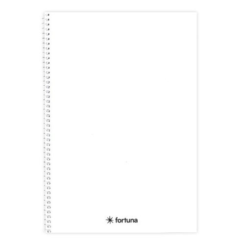 Spirálfüzet vonalas FORTUNA Monocolor A/5 70 lapos fehér