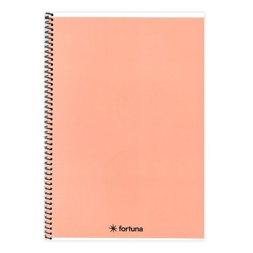Spirálfüzet vonalas FORTUNA Monocolor A/5 70 lapos pasztell barack