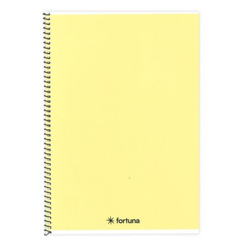 Spirálfüzet vonalas FORTUNA Monocolor A/5 70 lapos pasztell sárga