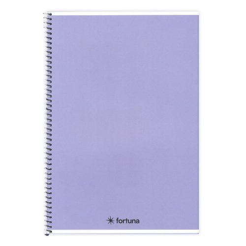 Spirálfüzet vonalas FORTUNA Monocolor A/5 70 lapos pasztell lila
