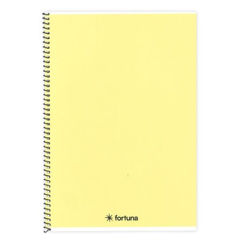 Spirálfüzet vonalas FORTUNA Monocolor A/4 70 lapos pasztell sárga