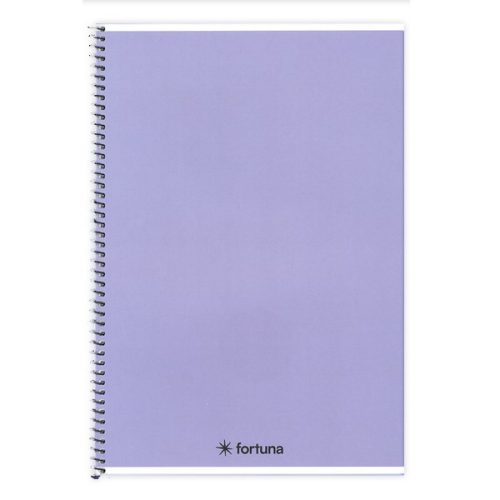 Spirálfüzet vonalas FORTUNA Monocolor A/4 70 lapos pasztell lila