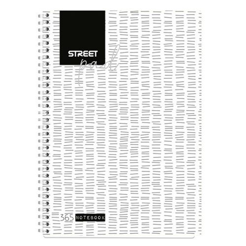 Spirálfüzet kockás STREET Pad A/4 100 lapos fehér