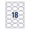Etikett AVERY L5087  63,5x42,3 mm ovális visszaszedhető 10 lapos