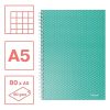 Spirálfüzet kockás ESSELTE A/5 80 lapos Colour Breeze zöld
