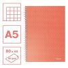 Spirálfüzet kockás ESSELTE A/5 80 lapos Colour Breeze korall