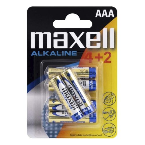 Elem mikro MAXELL (AAA, LR03) 4+2/BL