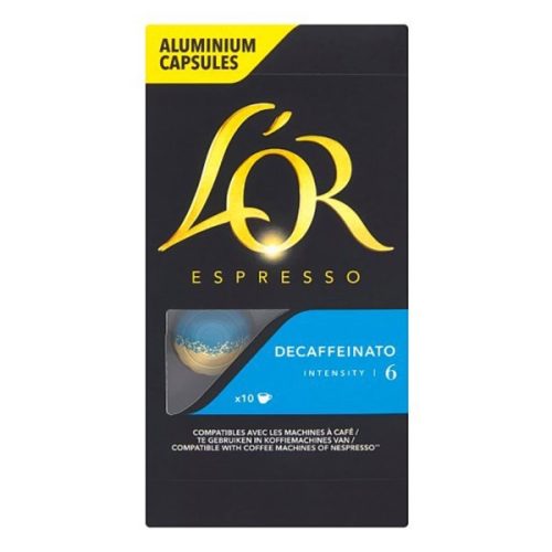 Kávékapszula L'OR Ferrari Decaffeinato koffeinmentes Nespresso kompatibilis 10 kapszula/doboz